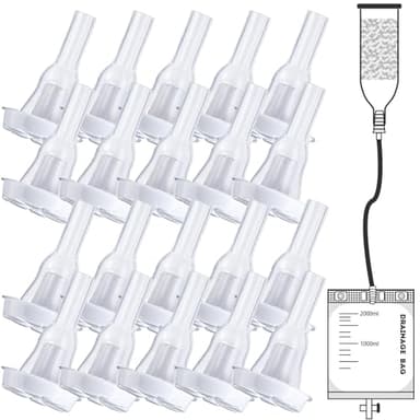 20 Pack Silicone External Catheter for Men Self Adhering Comfortable Leak Resistant Design with Flexible Fit and Easy Bag Connection(29mm)