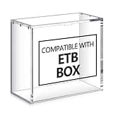 Cinnvoice 1 Pcs Acrylic Magnetic Case Compatible with TCG Booster Box Protective Case Stackable 4mm Thick Magnetic Closure Box Gifts for Collectors, Cards Not Included (compatible with ETB)