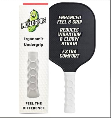 PickleGrips - Pickleball Paddle Grip - Ergonomic Hexcore Undergrip. Improves Grip, Comfort, Feel, Reduces Vibrations. Use with Your Favorite Overgrip. 'Medium' Size fits All Paddles.