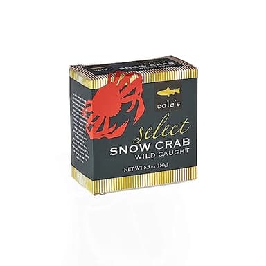 COLE'S Select Snow Crab Meat - Wild Caught from Patagonian Waters of Chile- High in Protein & Omega 3 Nutrients- No Preservatives - 5.3 oz Can- 1 Can
