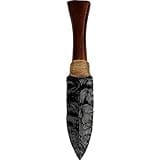 XUSILAOK Retro Energy Obsidian Knife,Home Ornaments for Warding Off Evil Spirits,Handmade Dagger Crafts for Energy Guidance,Art Collection,Gifts,Home Decor (Straight-Handled Dagger)