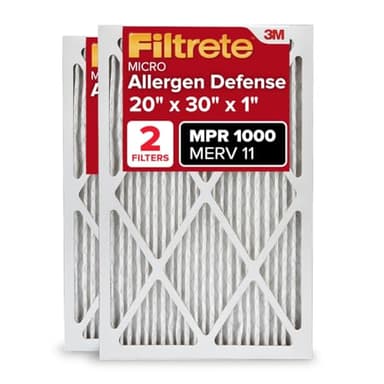 Filtrete Micro Allergen Defense Filter, MPR 1000, 20 x 30 x 1-Inches, 2-Pack
