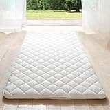 MIINA Japanese Futon Mattress, Made in Japan Twin (39"×78") White, Foldable Floor Lounger Bed Tatami Mat, Roll Up Sleeping Pad, Shikibuton