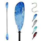 Angler Kayak Paddles - Carbon Fiber Shaft & Plastic Blade, Floating Adjustable Fishing Kayak Oars with Paddle Leash, Lightweight Kayak Paddles for Adults, Kayak Accessories, 230-250cm/90-98 inch