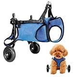 BECROWM Dog Wheelchair for Back Legs Adjustable Dog Wheelchairs with 2 Wheels Pet Doggy Wheelchairs with Disabled Hind Legs Walking-Dog Leg Brace and Hip Support, Light Weight (XS)