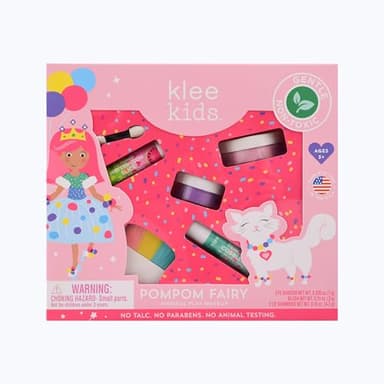 Luna Star Klee Kids Play Makeup Kit. Gentle and Non-Toxic. Kid-Friendly. Made in USA. (Pom Pom Fairy)
