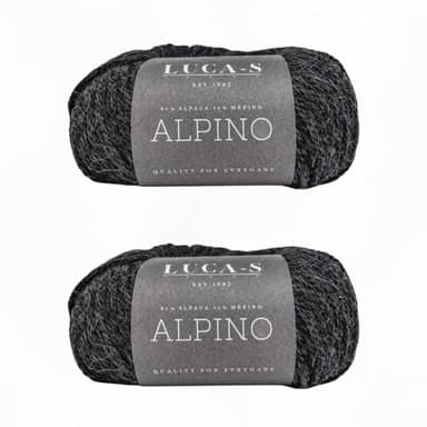 Luca-S ALPINO - Alpaca & Merino Yarn – 2 Skeins of Super Soft Aran Weight Yarn for Knitting & Crochet, 3.5 oz (100g), 164 yds (150m) Total, 60% Alpaca / 40% SF Merino