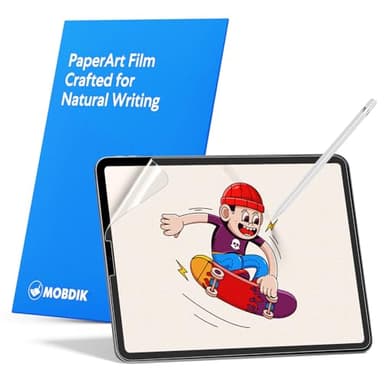 MOBDIK 2 Pack Paperfeel Screen Protector Compatible with iPad Pro 11 (2022&2021&2020&2018)/ iPad Air 5th & Air 4th Generation(10.9 Inch), Crafted for Natural Writing, Anti Glare, Easy Installation