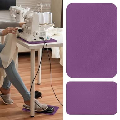 2 Sizes Sewing Machine Muffling Mat & Foot Pedal Mat, Reduce Vibrations Noise & Anti Bounce, Non Slip Serger Sewing Machine Mat for Quilting Embroidery, Sewing Machine Pads for Holiday Sewings Present