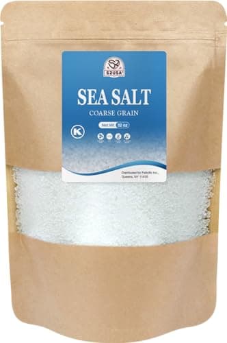 52USA Sea Salt, 2lb - 32oz (1 Pack), Coarse Grain, Salt Grinder Refill, Perfect Coarse Sea Salt For Cooking, All Natural Sea Salt