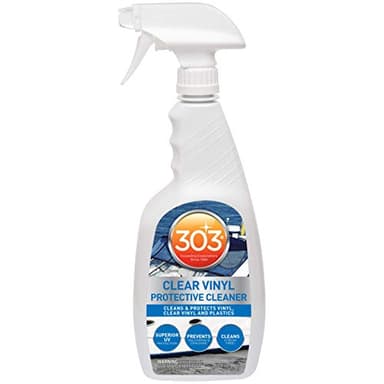 303 Products Marine Clear Protective Cleaner - Cleans and Protects Vinyl and Plastics, Provides Superior UV Protection, Prevents Yellowing and Cracking, 32oz (30215)