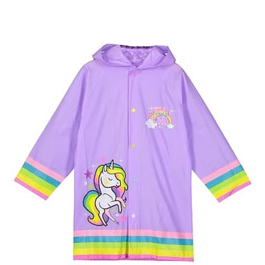 Puddle Play Waterproof Rain Jacket – Lightweight Hooded Rain Slicker for Toddler and Little Kids – Unicorn