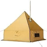 Camping Hot Tent Yurt Tent with Stove Jack FIREHIKINGb Outdoor Wall Tent 1 Person with Stove, Khaki