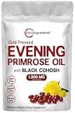 Micro Ingredients Evening Primrose Oil 1300mg Per Serving, 240 Softgels | Enhanced with 40mg Black Cohosh Extract, Cold Pressed – 10% Active GLA, Non-GMO, No Gluten, Easy to Swallow
