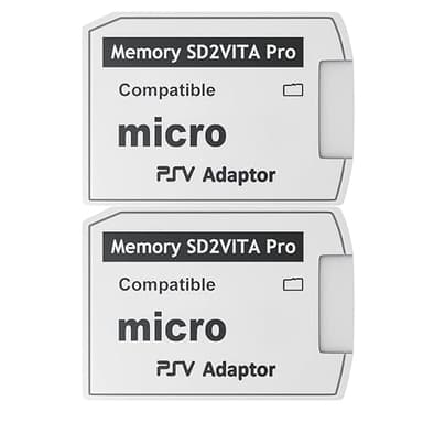 Skywin SD2Vita PS Vita Memory Card Adapter 2 Pack - Compatible with PS Vita 1000/2000 3.6 or PS Vita HENkaku System (2 Pack)