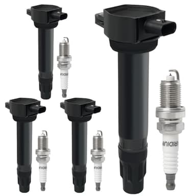 Set of 4 Ignition Coil Packs & Iridium Spark Plugs Compatible with 2007-2017 Jeep Compass Patriot 2.0L 2.4L, Chrysler 200 Sebring 2.4L, Dodge Avenger Journey Caliber 1.8L 2.0L 2.4L Replace UF557 C1587