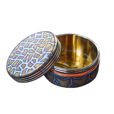 WANERSEN Titanium Waterproof Pill Case EDC Urgency Capsule Case Pocket Metal Box Camping Tiny Case, Blue