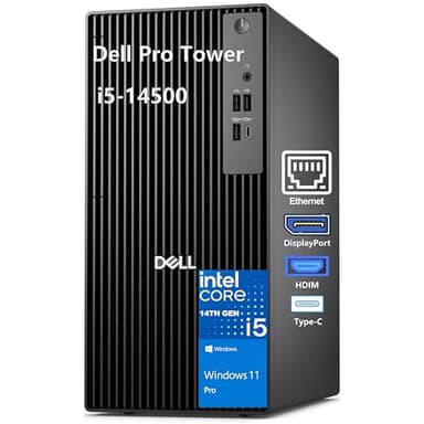 Dell Pro Tower PC Business Desktop Computer, 14th Gen Intel 14-Core i5-14500 vPro, 16GB DDR5 RAM, 1TB PCIe SSD, RJ-45, HDMI, DisplayPort, Type-C, Windows 11 Pro