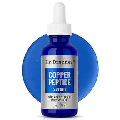 Dr. Brenner Copper Peptide Serum with GHK-Cu peptide, Argireline and Matrixyl 3000 Anti-Aging Moisturizer for Fine Lines and Skin Elasticity (1 oz.)