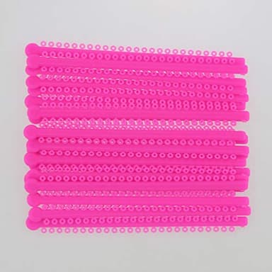 Assorted Dental Ligature Elastic Rubber Ties Orthodontic Bands for Braces Brackets (PINK(3#))