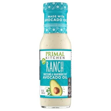 Primal Kitchen Ranch Salad Dressing & Marinade made with Avocado Oil, Whole30 Approved, Paleo Friendly, and Keto Certified, 8 Fluid Ounces