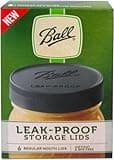 Ball Leak-Proof Plastic Lids for Glass Mason Jars, Used for Canning, Pickling, Juice, Jam, Jelly (Regular, 6 Count (Pack of 1))