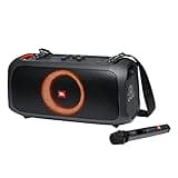 JBL PartyBox On-The-Go Powerful Portable Bluetooth Party Speaker with Dynamic Light Show, black