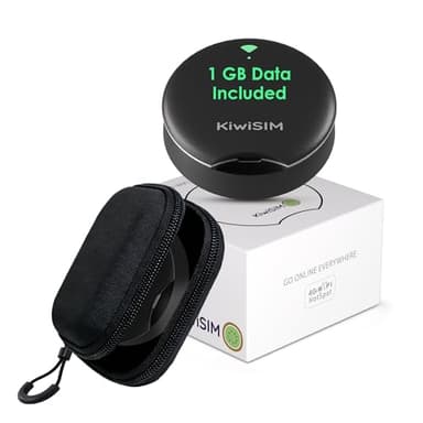 4G LTE Mobile Hotspot, Portable WiFi 6 Device with 1GB Data for 30 Days, Compatible with AT&T, T-Mobile, Verizon, No Contract, Pay as You Go, UFO Shape Design, Black