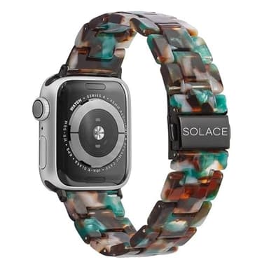 Solace Bands Lightweight Perma Watch Band - Universal Fit for Apple Watch Bands for Women & Men, iWatch Bands for 38mm 40mm 41mm 42mm 44mm 45mm 49mm Ultra, SE, Series 11 10 9 8 7 6 5-1 (Matte Solid)