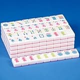 YANMEIYA Pink American Mahjong Set 166 Mahjong Tiles 1.2-inch American Mah Jongg Game Set