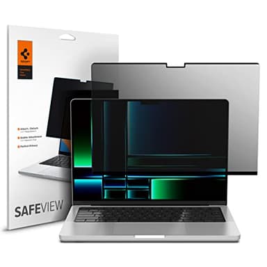 Spigen Privacy Filter Screen Protector [SafeView] designed for MacBook Pro 14 inch (M5 / M5 Pro / M5 Max / M4 series / M3 series / M2 series / M1 series)