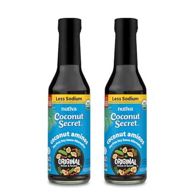 Coconut Secret Organic Liquid Coconut Aminos - Low Sodium Soy Sauce Alternative for Cooking, Dipping, and Marinating - Perfect for Vegan, Keto, and Paleo Diet - 8Oz, 2 Pack
