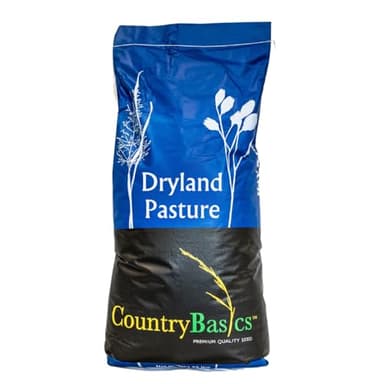 Country Basics Dryland Pasture Grass Seed Mix 25 lb – Drought Tolerant, High-Yield Forage Blend for Cattle, Horses & Livestock – Ideal for Dryland & Pasture Reseeding