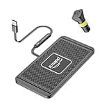 Wireless charger,POLMXS Wireless car charger Charging pad 15W Fast Wireless Phone Charger Non Slip Charger pad for car cell phoneWireless charging mat galaxy21/20 Note10 S9S10S8 (30cm Cable)(C2Y)