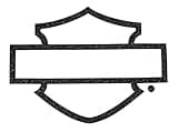 Harley-Davidson Rugged Textured Bar & Shield Logo Decal - Black - 5 x 4 in.
