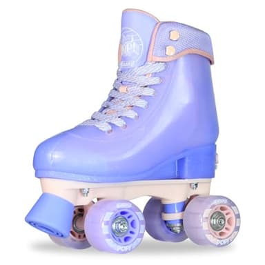 Crazy Skates Soda Pop Roller Skates – Adjustable Kids Quad Skates with Light-Up Wheels, Glitter Finish & Comfort Fit – Fun Beginner Skates for Girls & Boys