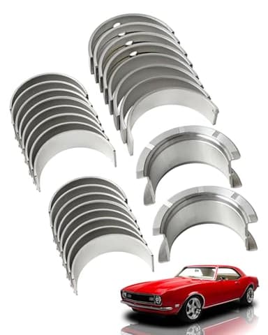 Main & Rod Bearings Kit 2.450in Journal Standard Size Fit for Chevy SBC 302 350 305 327 307 5.7L 5.0L V8 Car and Truck 1968-2002 Replace MS909A BC296J BB253J MS909P 8-2555A CB663P