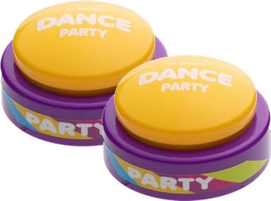 30 Second Dance Party Button with 5 Songs-Volume II, Fun Gag Gift for Kids & Adults, Co-Workers, Teachers, Friends & Family, Office Toy, Classroom Supplies, Birthdays, Holidays & Parties(Pack of 2)