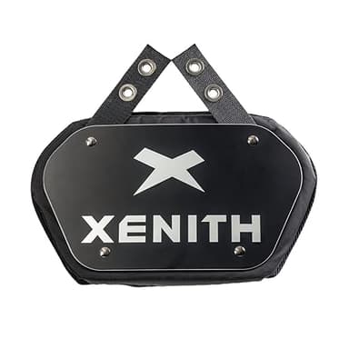 Xenith Elite Football Back Plate- Lower Backplate for Shoulder Pads- Durable Adjustable Straps and High Impact Padding- Black Elite- Universal