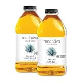 MADHAVA Organic Light Agave, 100% Pure Blue Nectar | Sugar Alternative | Vegan | Non GMO | Natural Liquid Sweetener, 46 Oz. (Pack of 2)