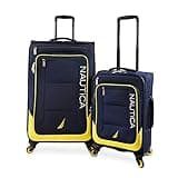 NAUTICA Helios 2pc Softside Luggage Set, Navy Yellow