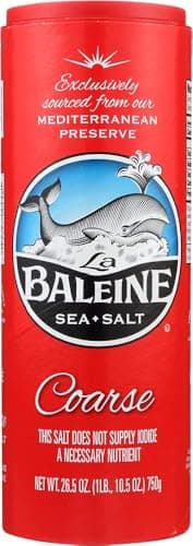 La Baleine Coarse Sea Salt Canister, All-Natural French Sea Salt, Product of France, 26.5 Oz