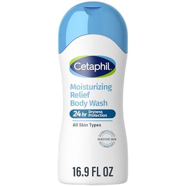 Cetaphil Moisturizing Body Wash, Sensitive Skin, Fragrance Free, 16.9 fl oz