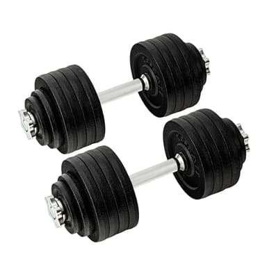 Yes4All 105 LB Adjustable Dumbbell Set, Cast Iron Weights for Home Gym with Bars, Plates, Collars, Hand Weights Dumbbells Set