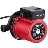 VEVOR Hot Water Recirculating Pump, 245W 110V Water Circulator Pump, Automatic Start Circulating Pump NPT 3/4" w/Brass Fittings, Stainless Steel Head, 2 Speed Control for Electric Water Heater System