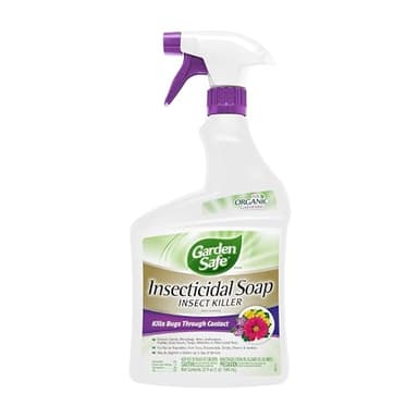 Garden Safe Brand Insecticidal Soap Insect Killer, 32 Fluid Ounces, For Organic Gardening, Kills Bugs Through Contact
