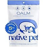 Native Pet Calm Dog Calming Chews - 30 Treats - Dog Melatonin for Small, Medium, Large Breeds – Natural Anxiety Relief, Calming & Sleep Aid – Puppy Essentials