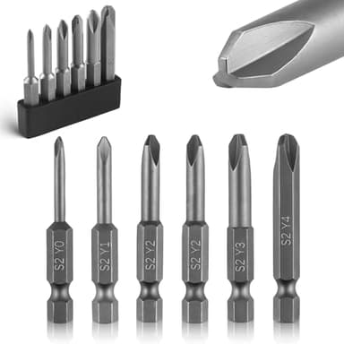 LMXMGRG Triwing Screwdriver Bits Set 6pcs Y0 Y1 Y2 Y2 Y3 Y4 Y Tip Screwdriver Bits Magnetic Screwdriver Bits(50mm)