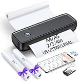 Portable Printer Wireless for Travel，Bluetooth Thermal Printer Support 8.5 X 11in US Letter &Legal, A4&A5 Thermal Paper, Inkless Printer Compatible with iOS, Android & Laptop for Office Car Home