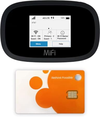 AT&T Wireless Hotspot Pocket WiFi 4G LTE MiFi 8000, Free VPN Mobile Hotspot for Travel, 4G Mobile Portable WiFi, Unlocked Globally, Near 5G Speed up to 1200 Mbps, EVDO-LINK Bundle